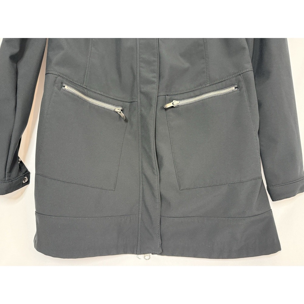 OGIO Intake Trench Black Jacket Womens Small LOG504 Full Zip Lined Cadet Collar - Picture 2 of 8